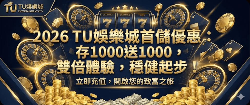 2026 TU首儲優惠：存1000送1000，雙倍體驗，穩健起步！TU首儲優惠